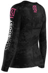 ClubBoostBJJ Comp Pink Logo Ladies Rash Guard Long Sleeve