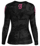 ClubBoostBJJ Comp Pink Logo Ladies Rash Guard Long Sleeve